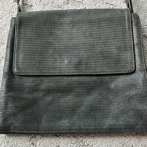 Stuart Weitzman Gray Leather Shoulder Bag